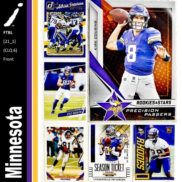 Minnesota Vikings 6 Card Lot - FTBL [21_1] - Picture 1 of 14